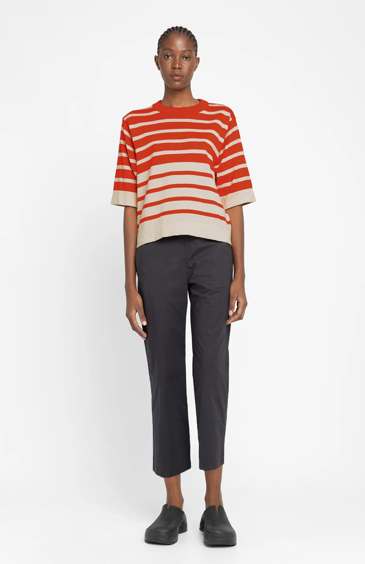 Pull rayé manches 3/4 Loréak Mendian