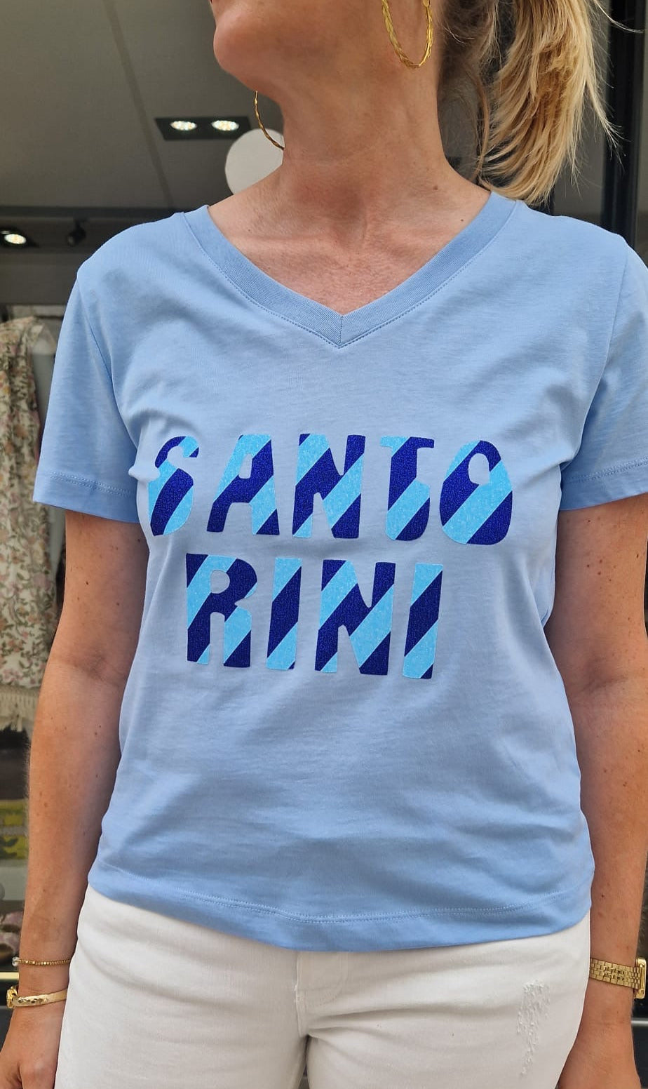 T-shirt imprimé col V Marcello