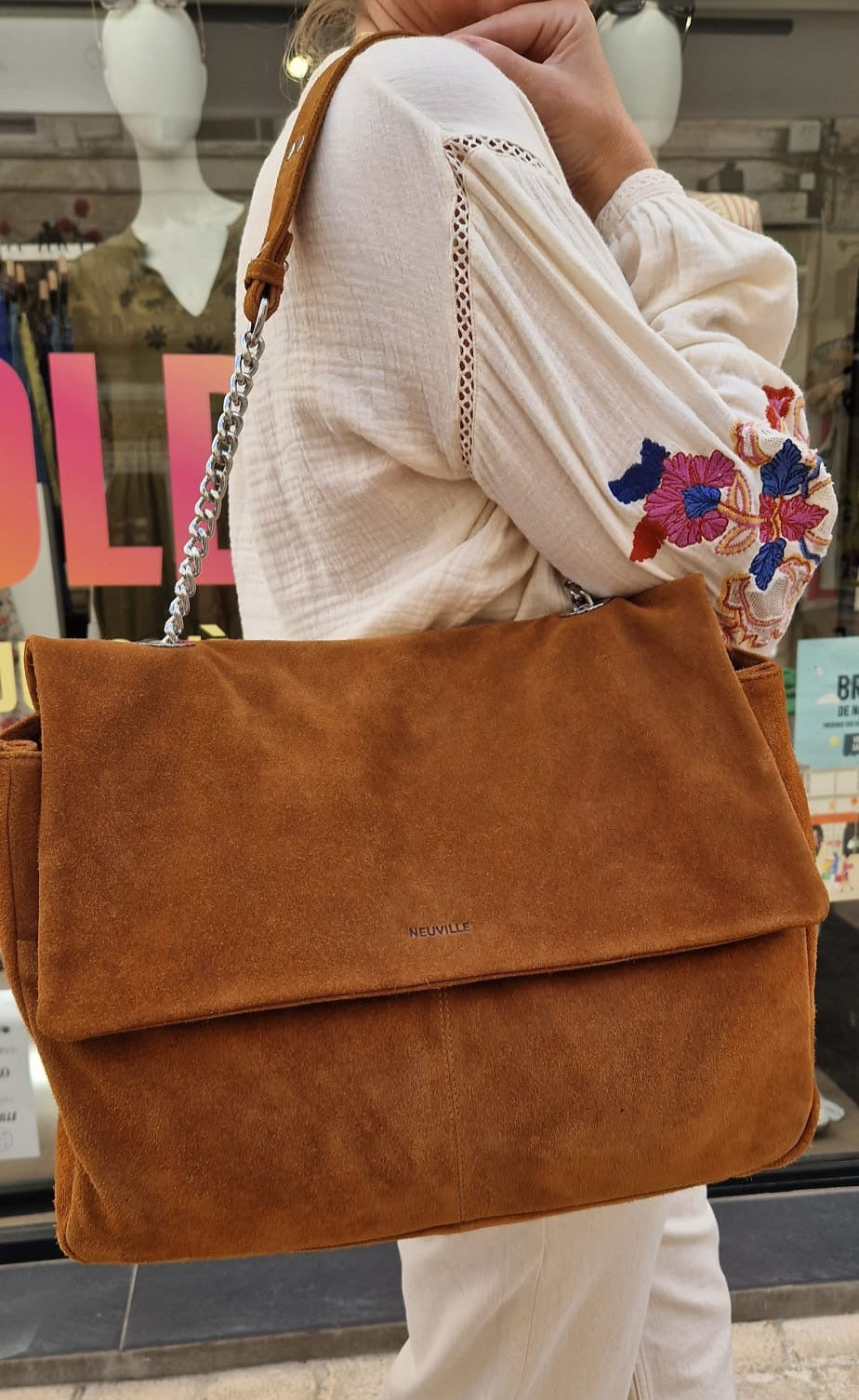 Sac camel suède Rachel Neuville