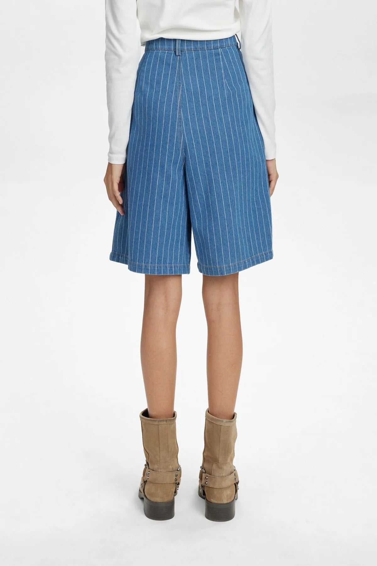 Bermuda denim rayé Nümph