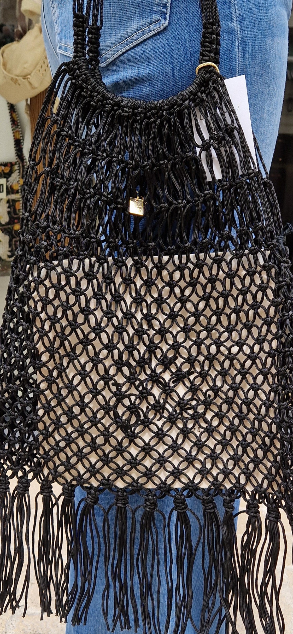Sac filet franges Ariel Gisel Paris