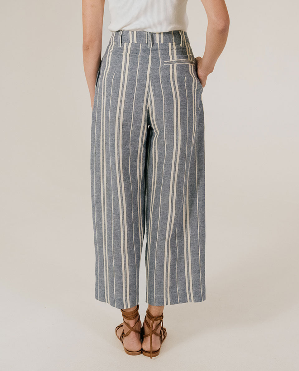 Pantalon droit rayé longueur 7/8 Tinsels