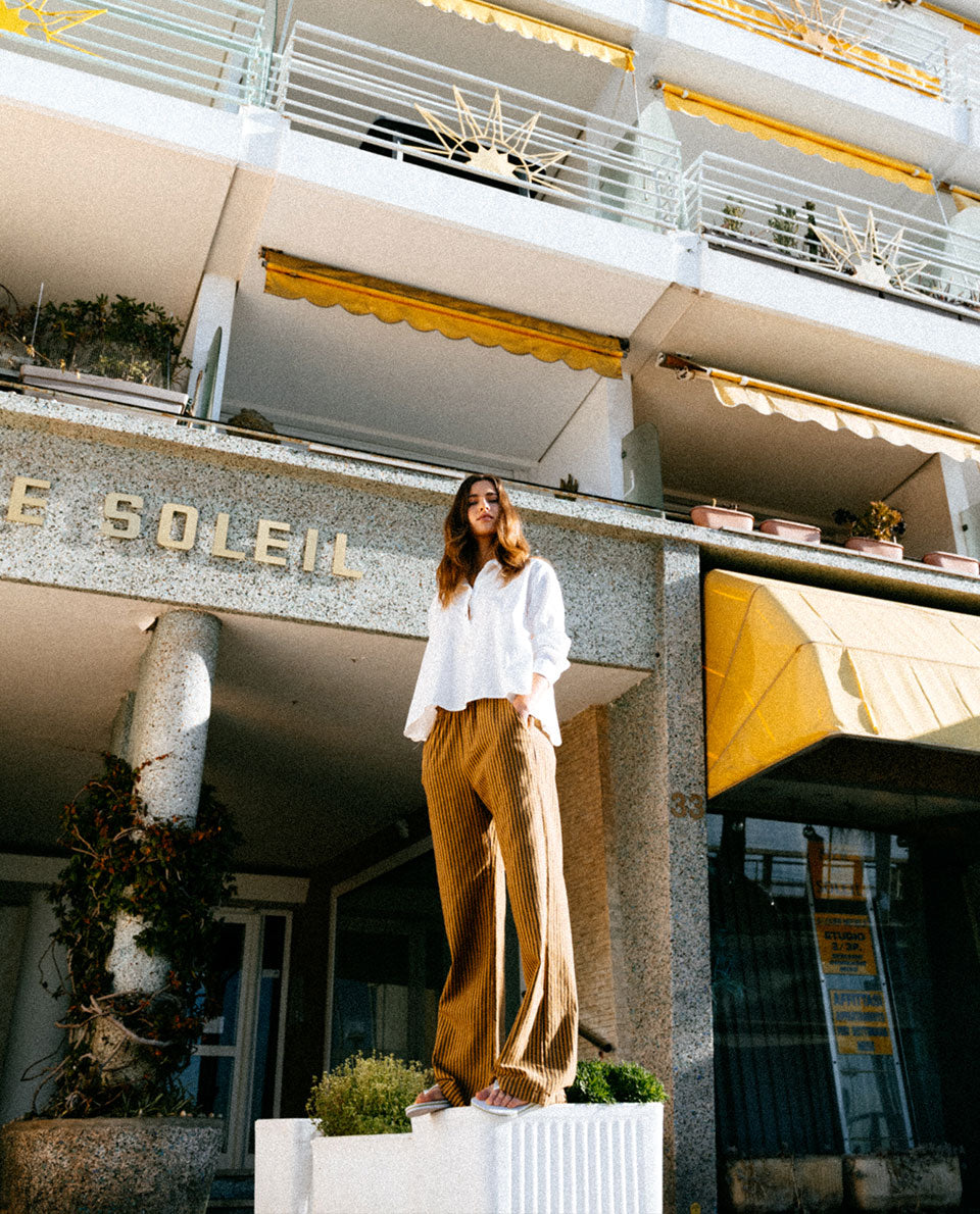 Pantalon rayé à cordon Tinsels