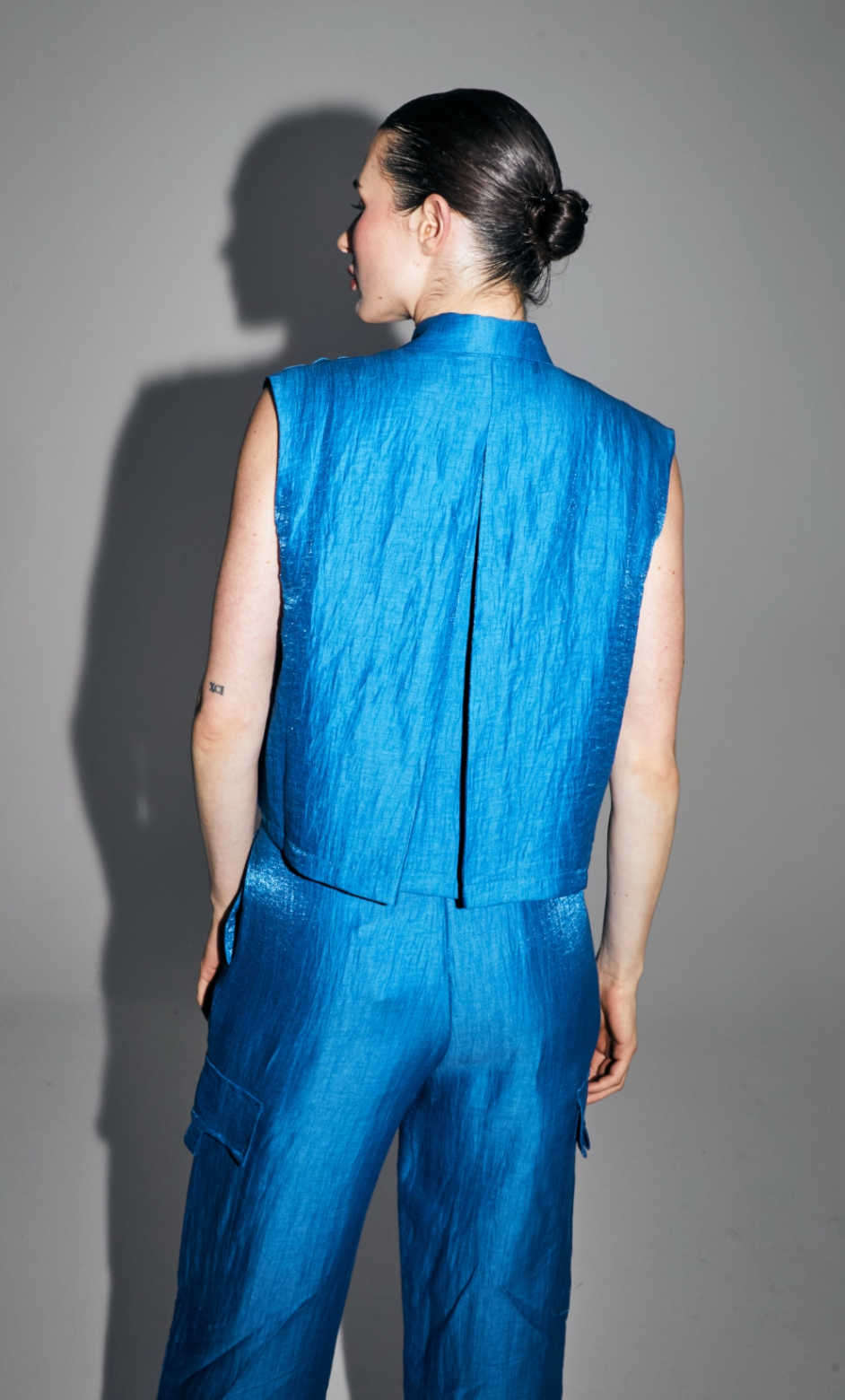 Chemise sans manches bleue Imprévu