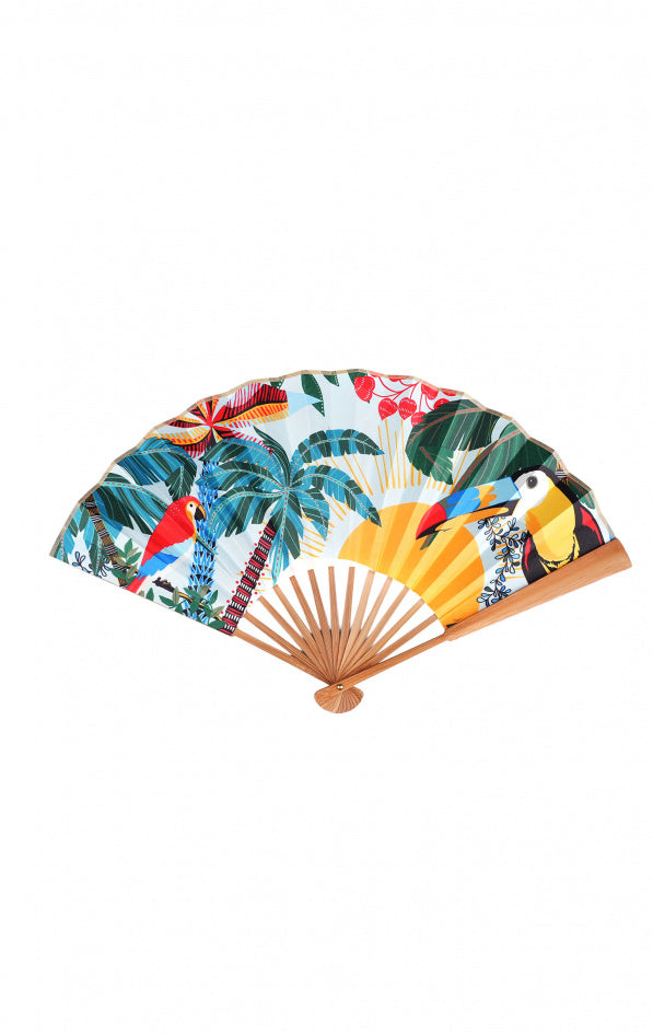 Eventail "Fanfun" thème Hawaï chez Wild