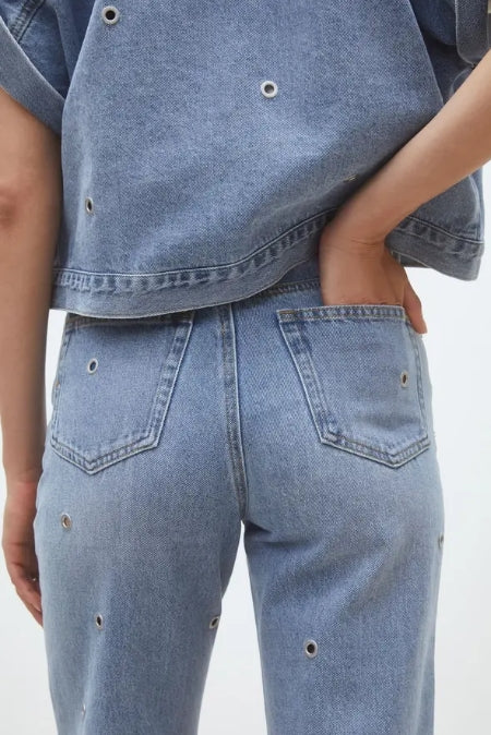 Jean droit à œillets "Rayan" Suncoo