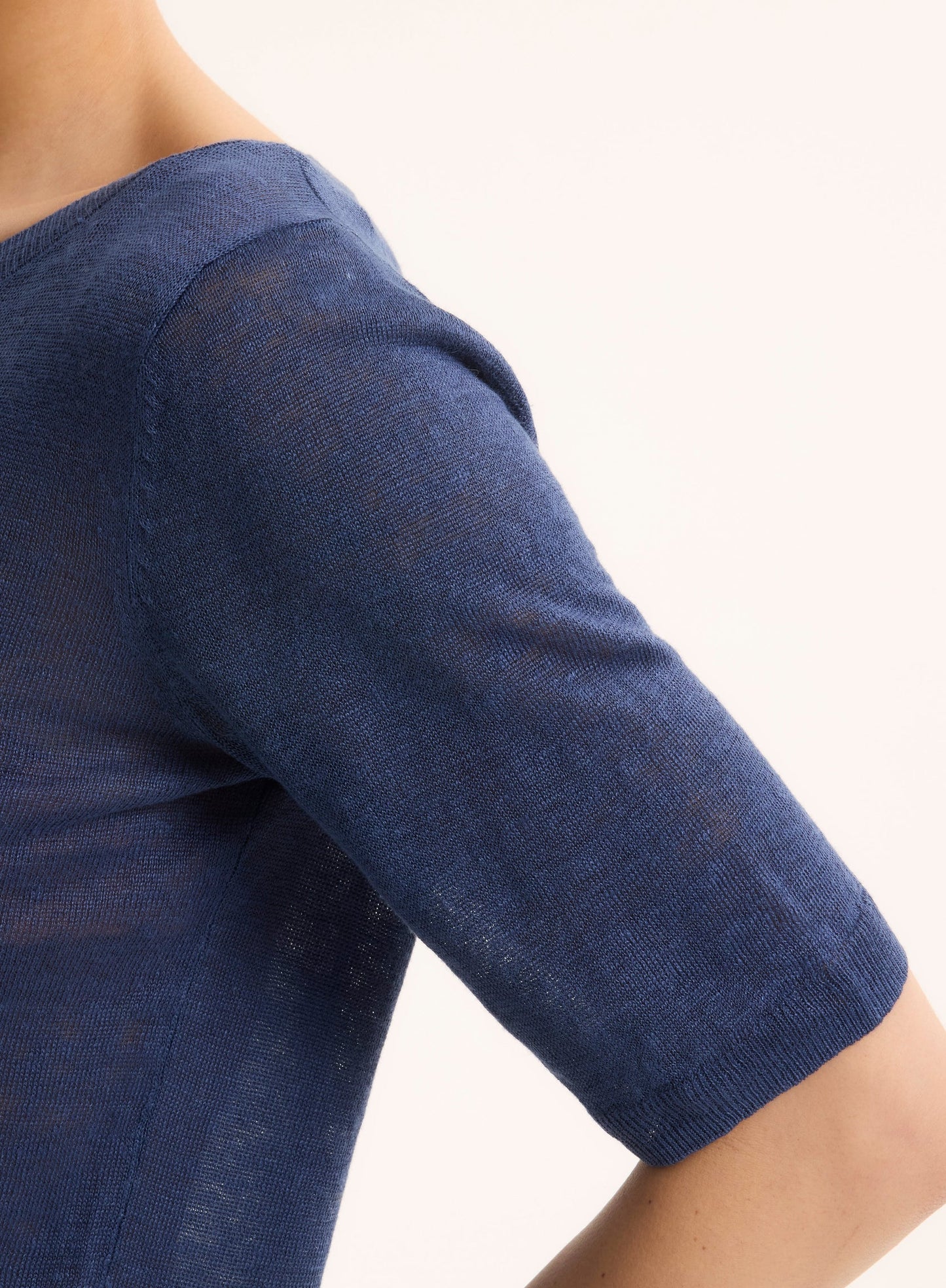 Pull en lin manches courtes Majestic Filatures