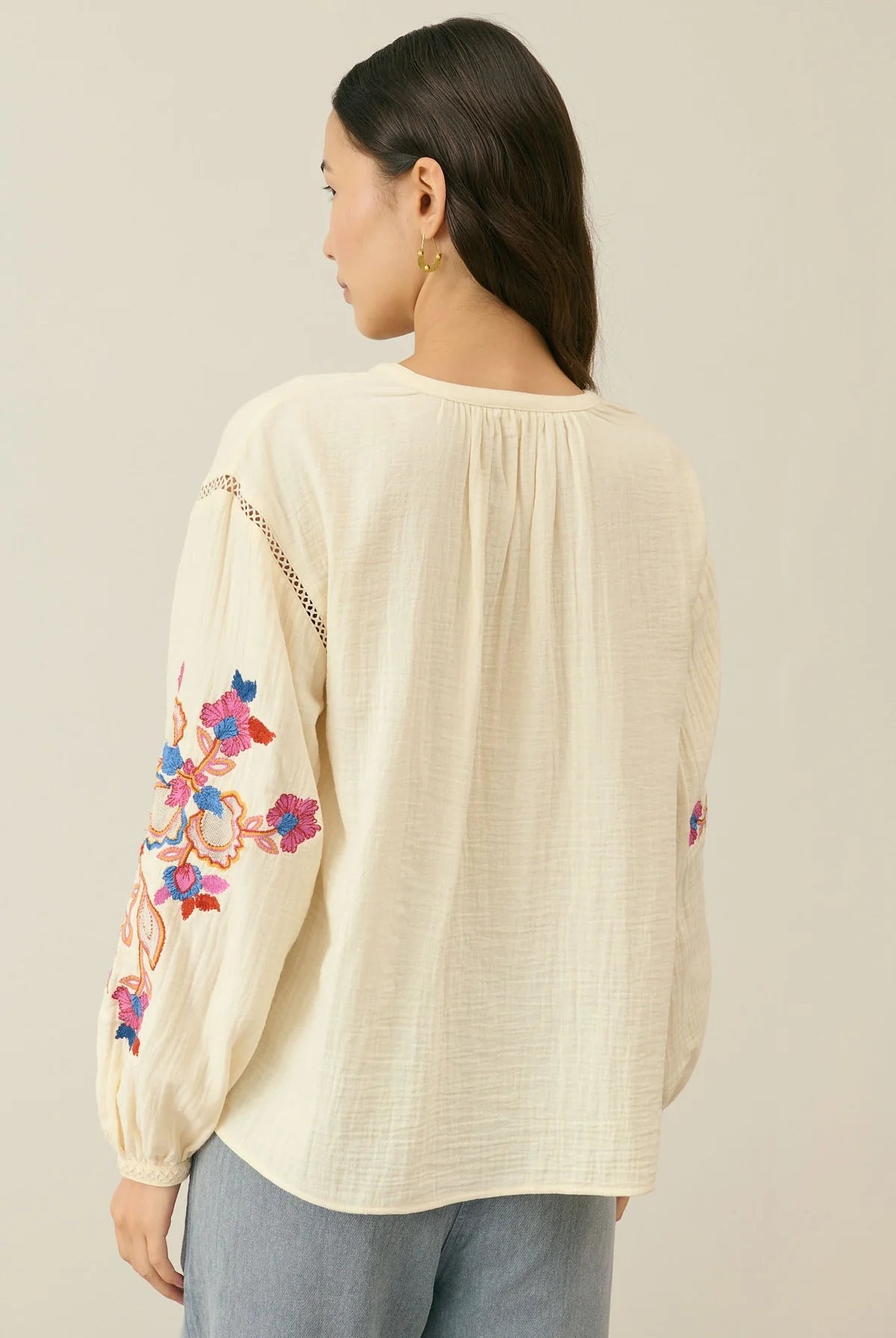 Blouse brodée manches longues Louise Misha