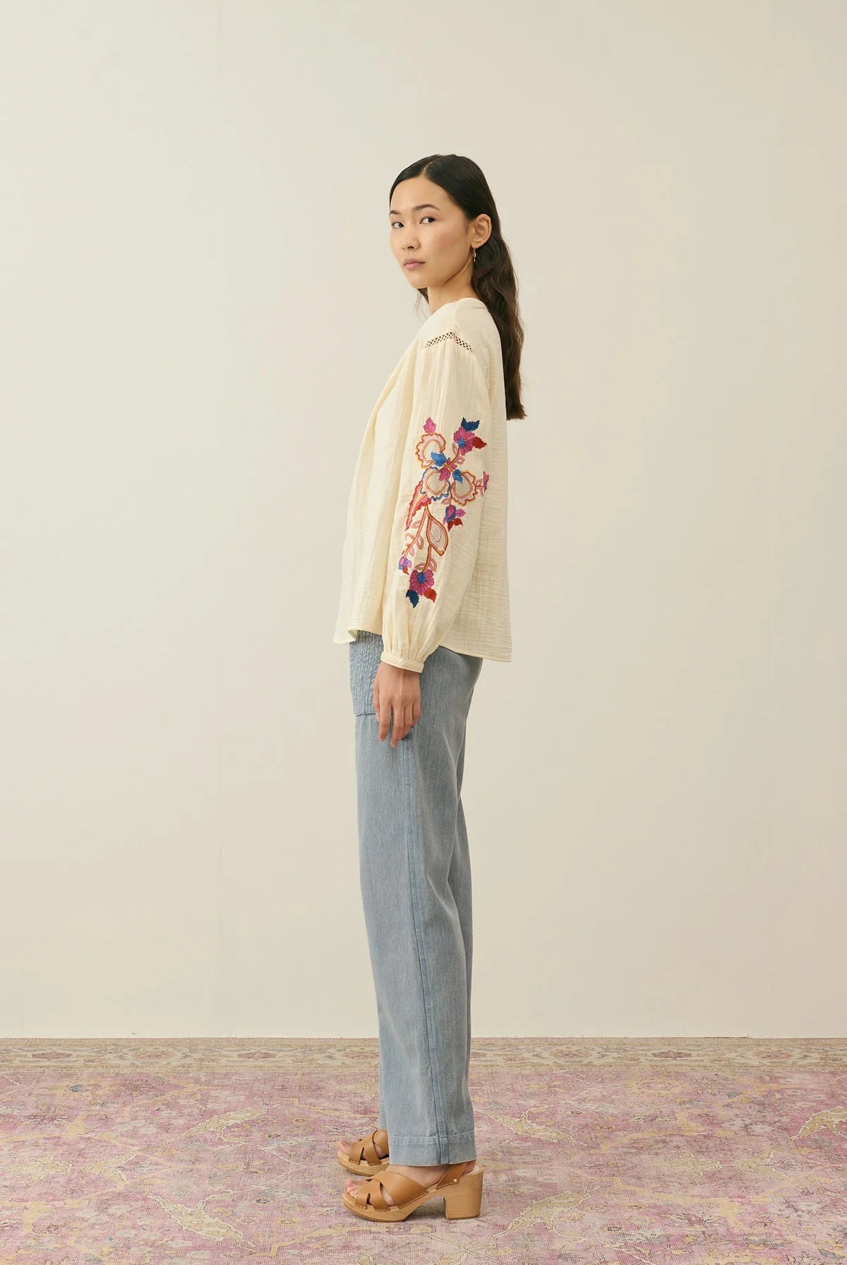 Blouse brodée manches longues Louise Misha