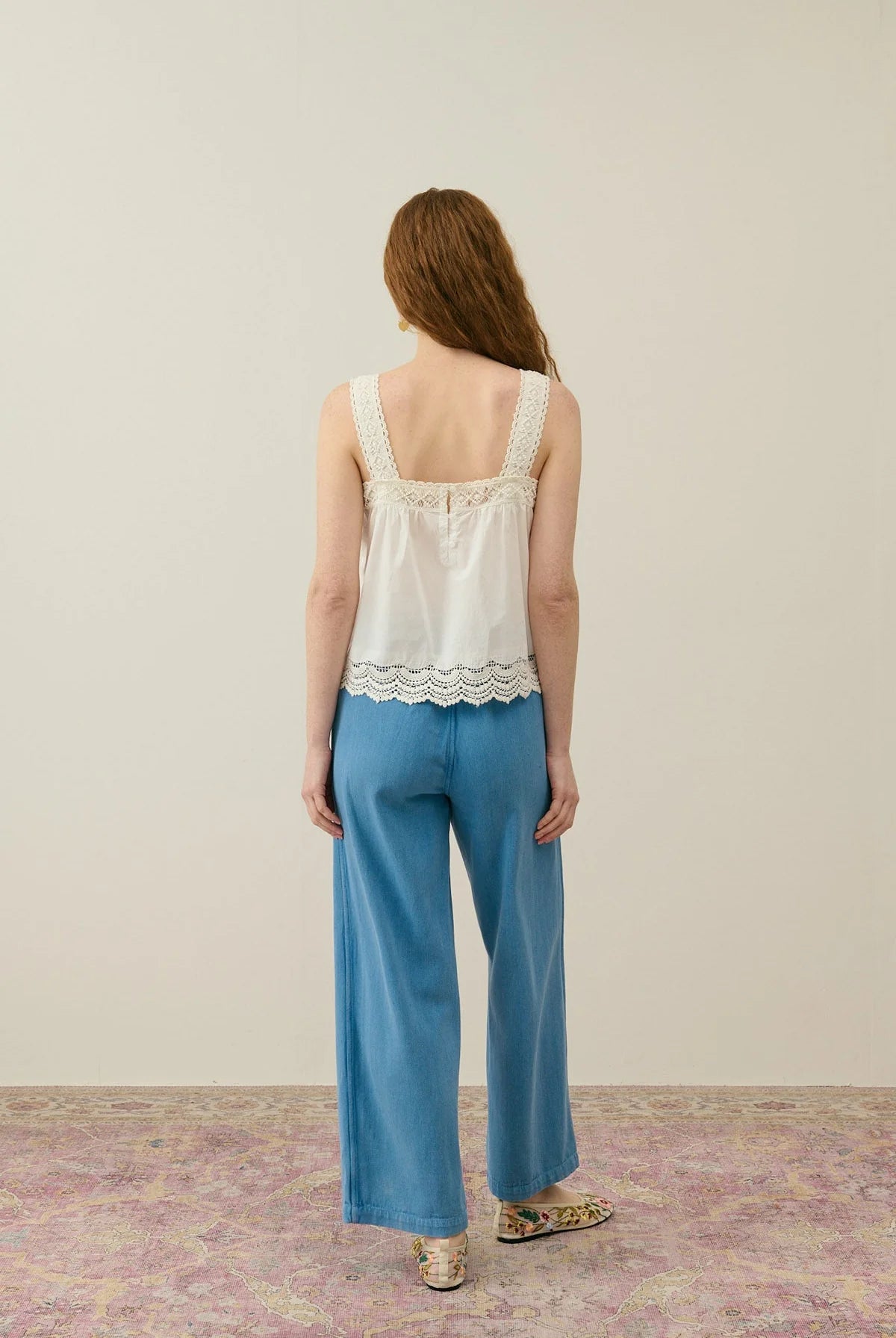 Pantalon bleu droit Louise Misha