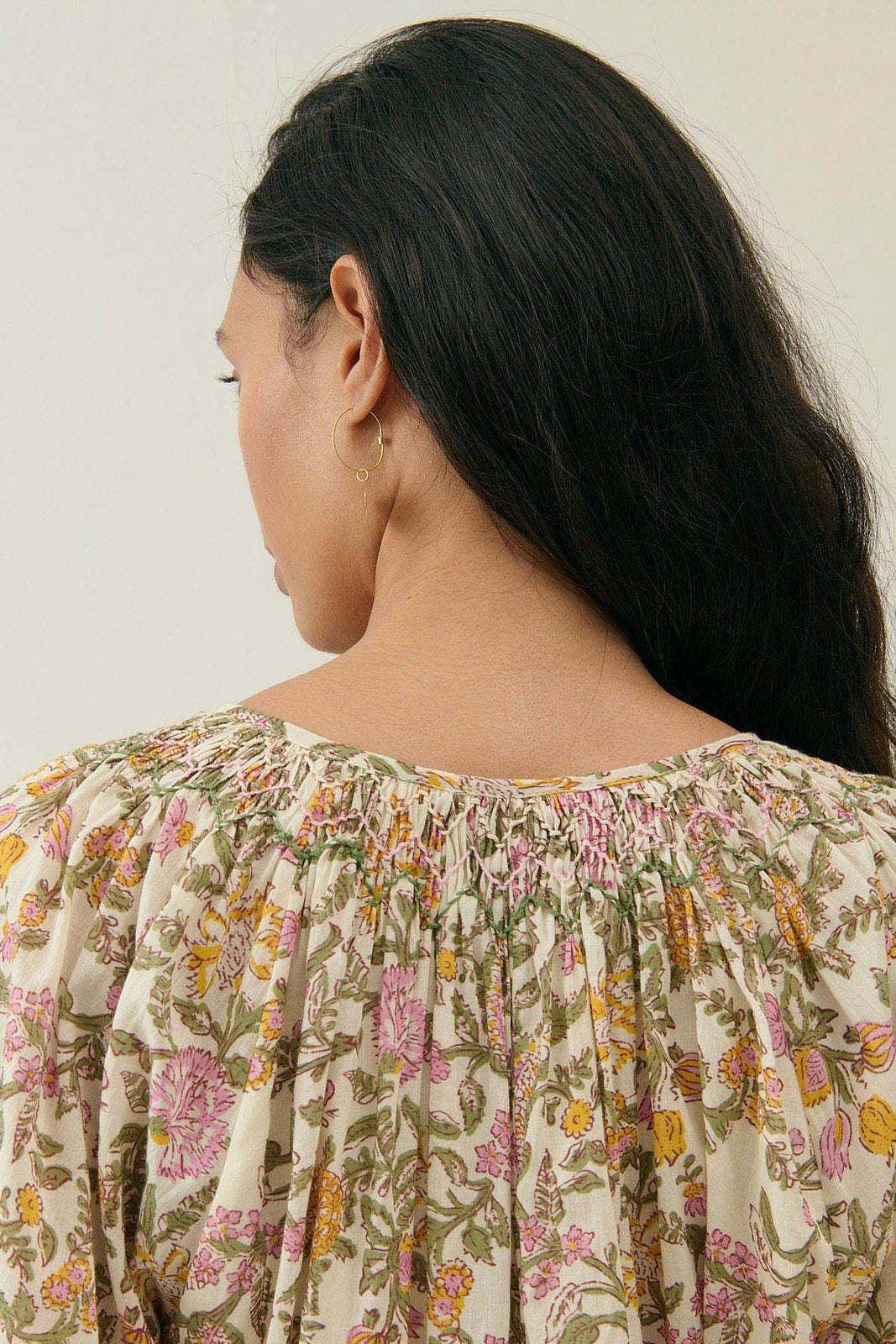 Robe courte fleurie manches longues Louise Misha