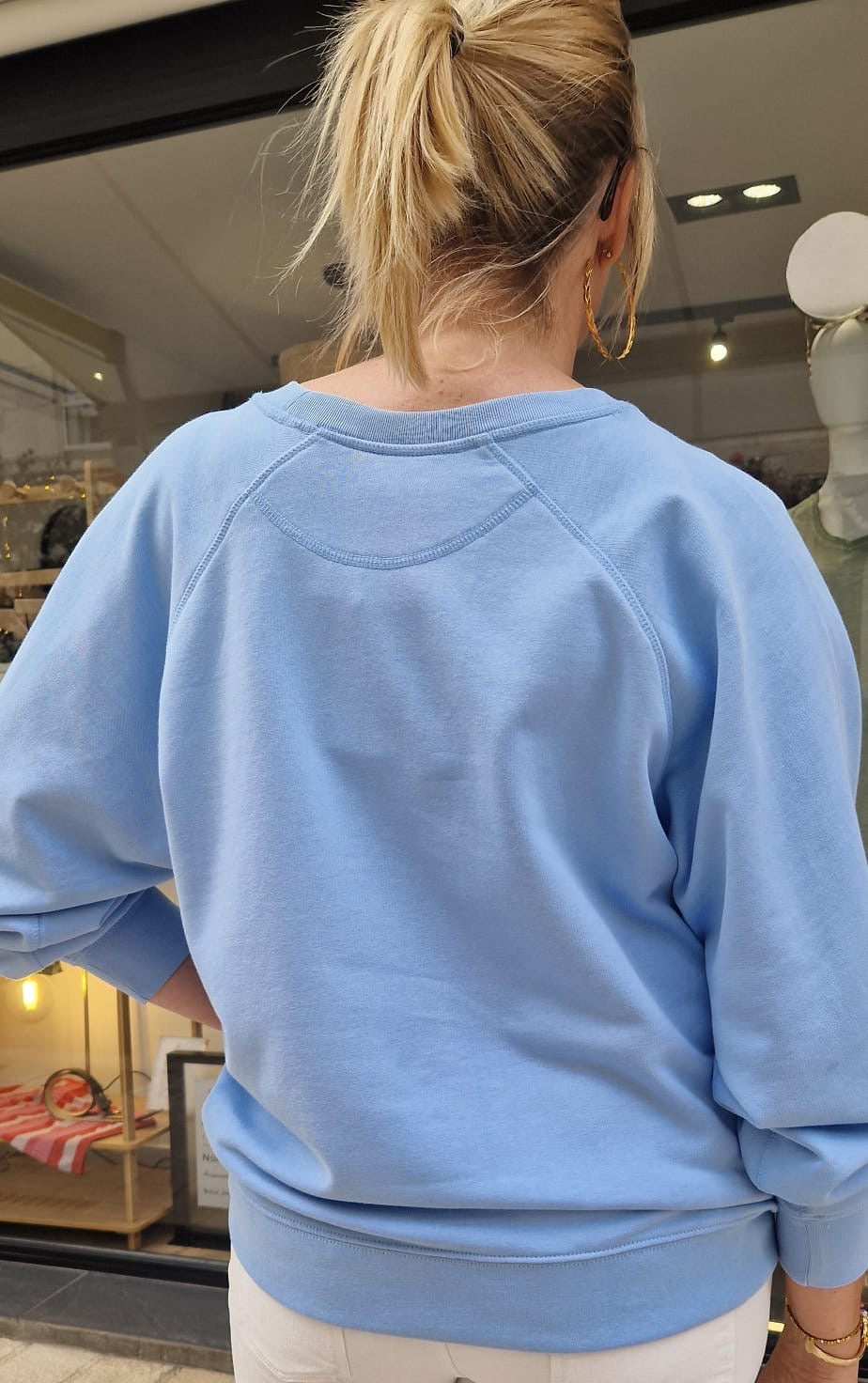 Sweat bleu imprimé Marcello Collection