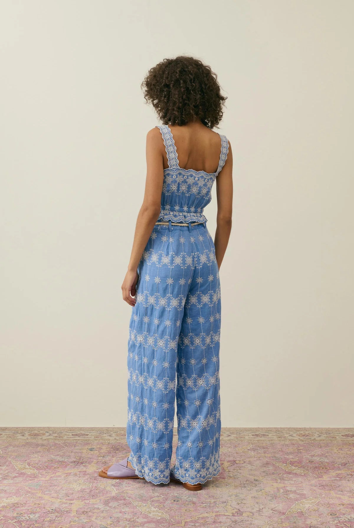 Pantalon à broderies Louise Misha