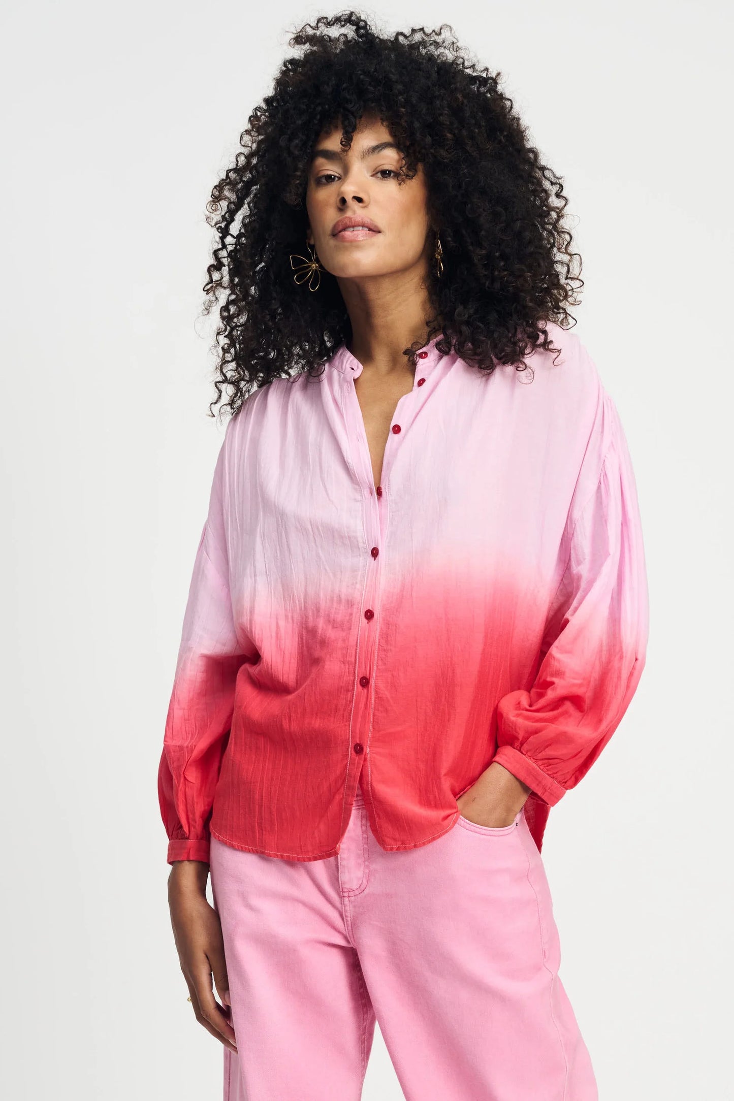 Blouse Tie&Dye Rose POM Amsterdam