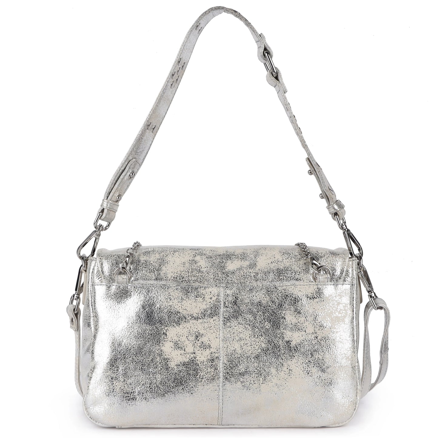 Vue arrière du sac Max Ke de la marque Neuville en cuir sand gold. Montre la finition lisse et la coupe rectangulaire.