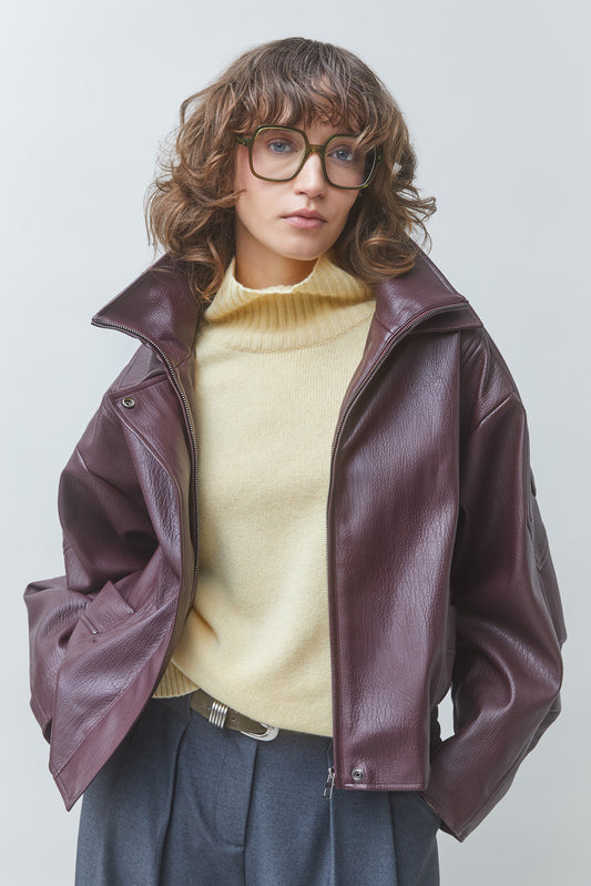 Veste oversize en simili cuir "Early" chez Suncoo