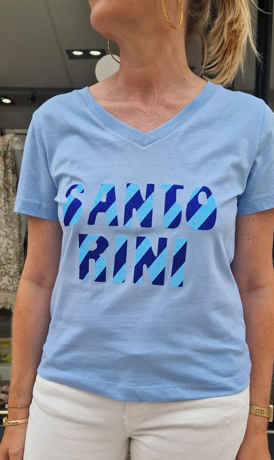T-shirt imprimé col V Marcello