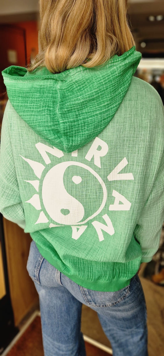 Sweat à capuche imprimé nirvana NINE Tees