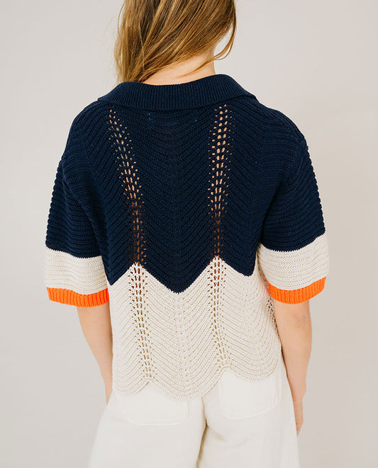 Pull manches courtes en maille Tinsels