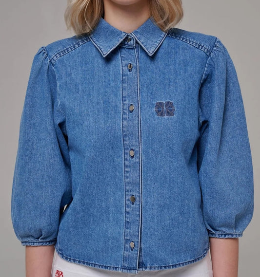 Chemise jean courte "Hazel" chez Reiko