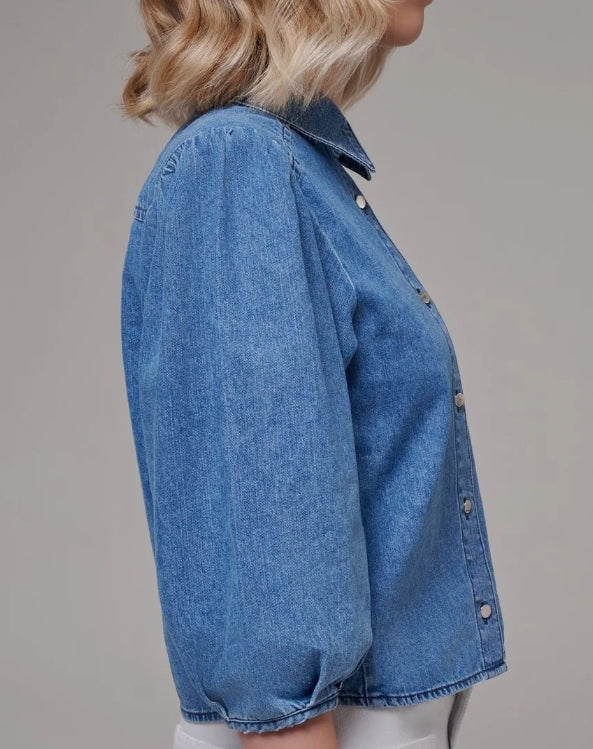 Chemise jean courte "Hazel" chez Reiko