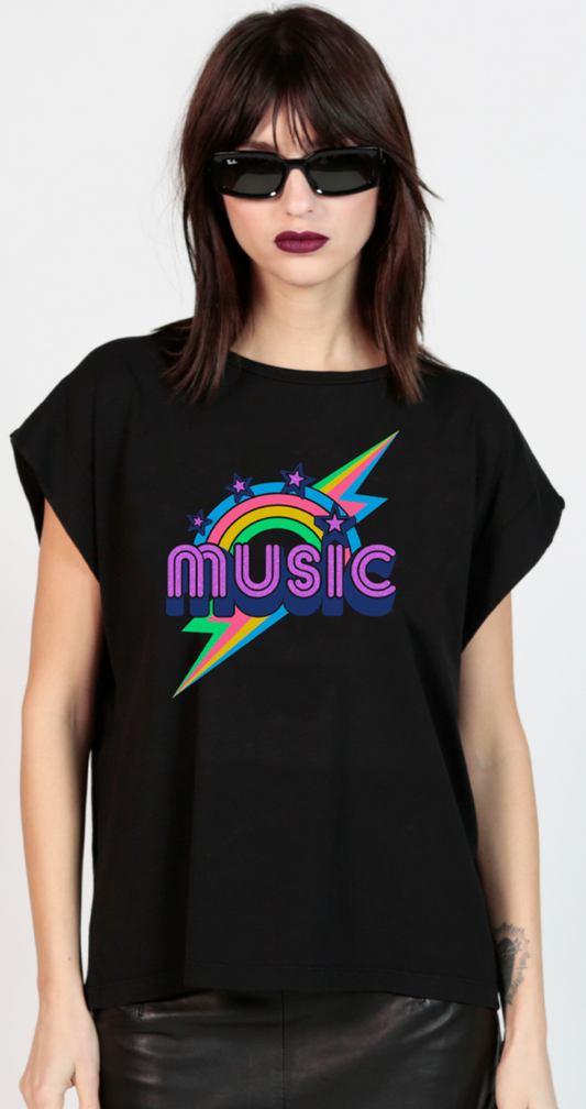 T-shirt Music sans manches NINE Tees