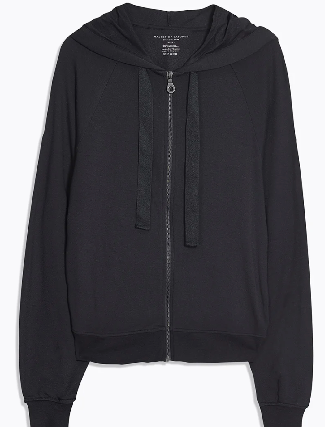 Sweat zippé à capuche Majestic Filatures