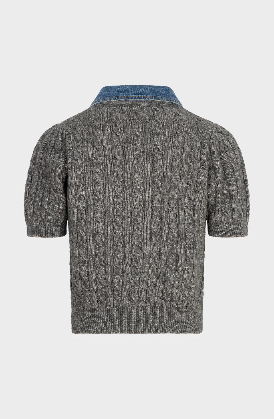 Gilet col en jean "Alou" chez Amaya Amsterdam