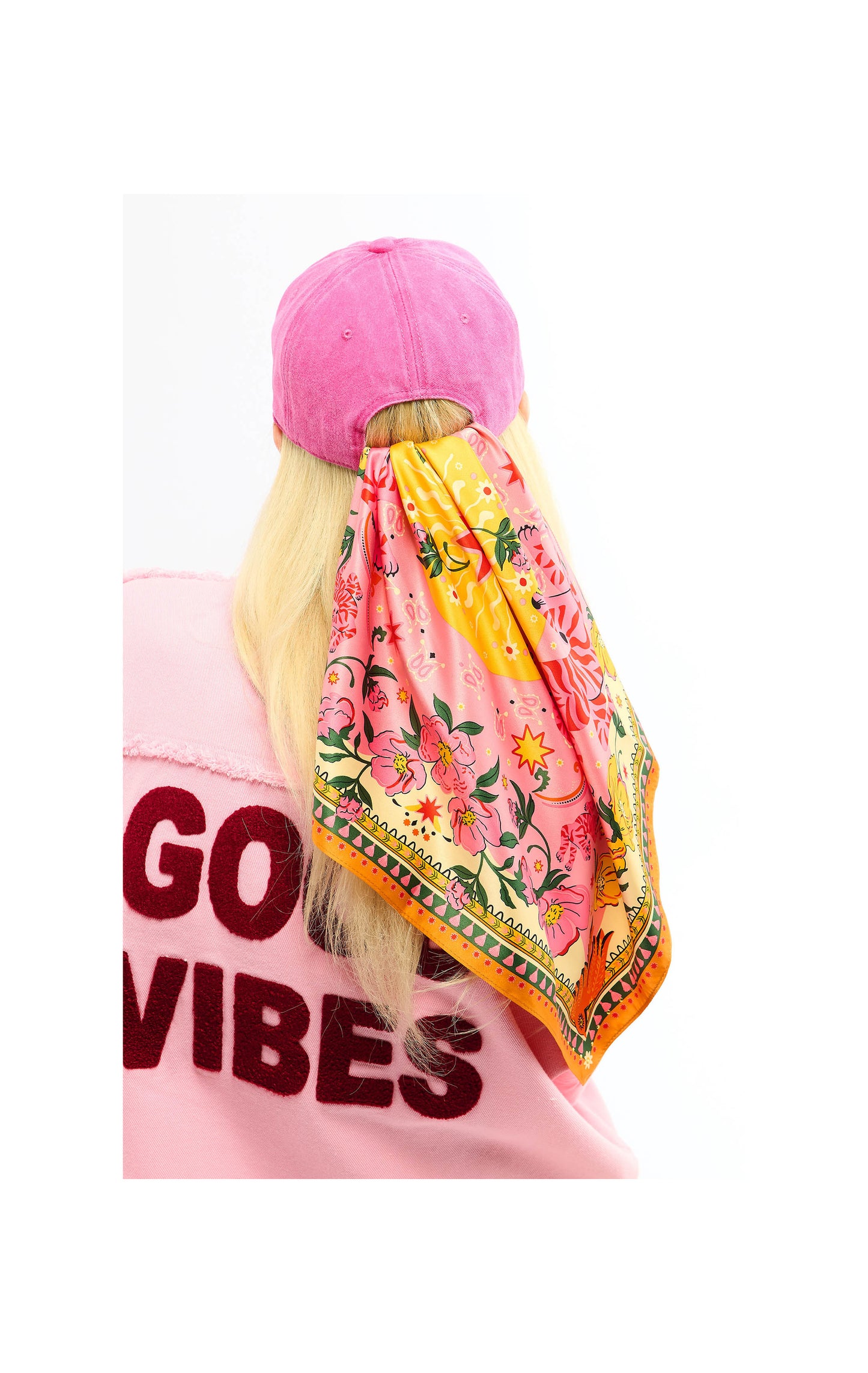 Foulard Medium "Bandidas" rose chez Wild