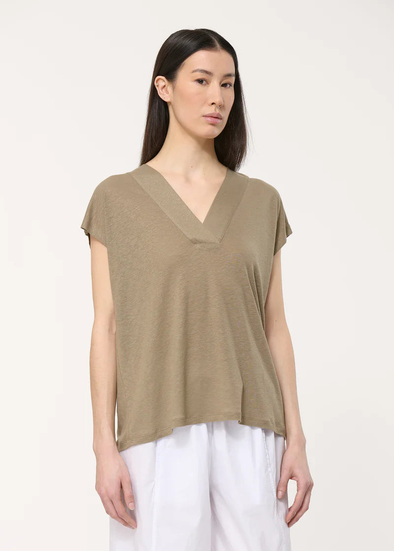 T-shirt en lin col V Humility