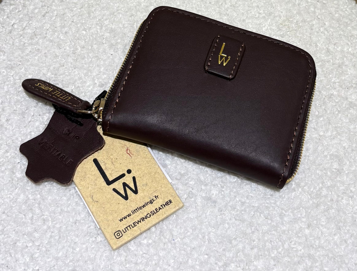 Porte-monnaie cuir "Valentine" chez Little Wings