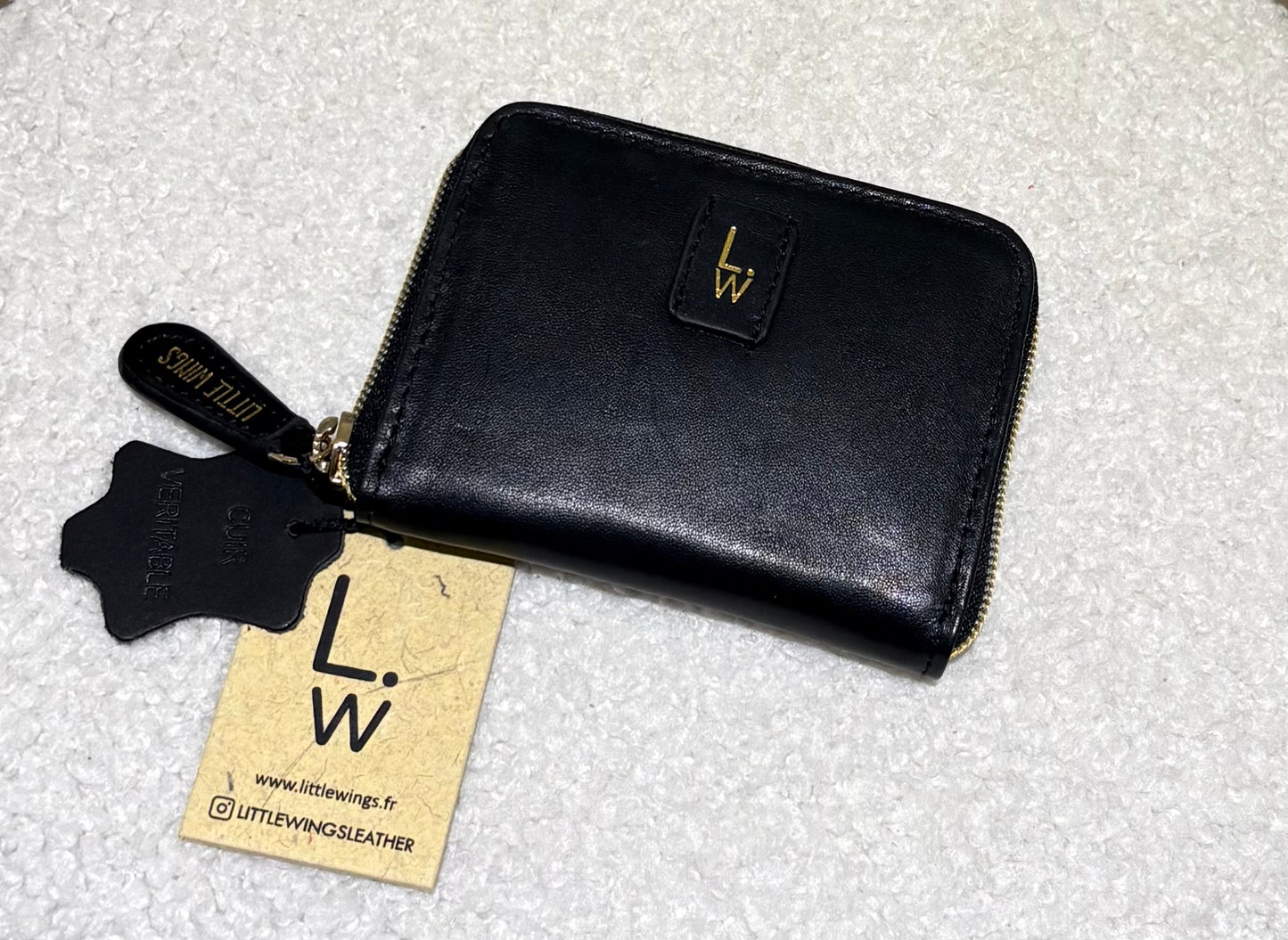 Porte-monnaie cuir "Valentine" chez Little Wings
