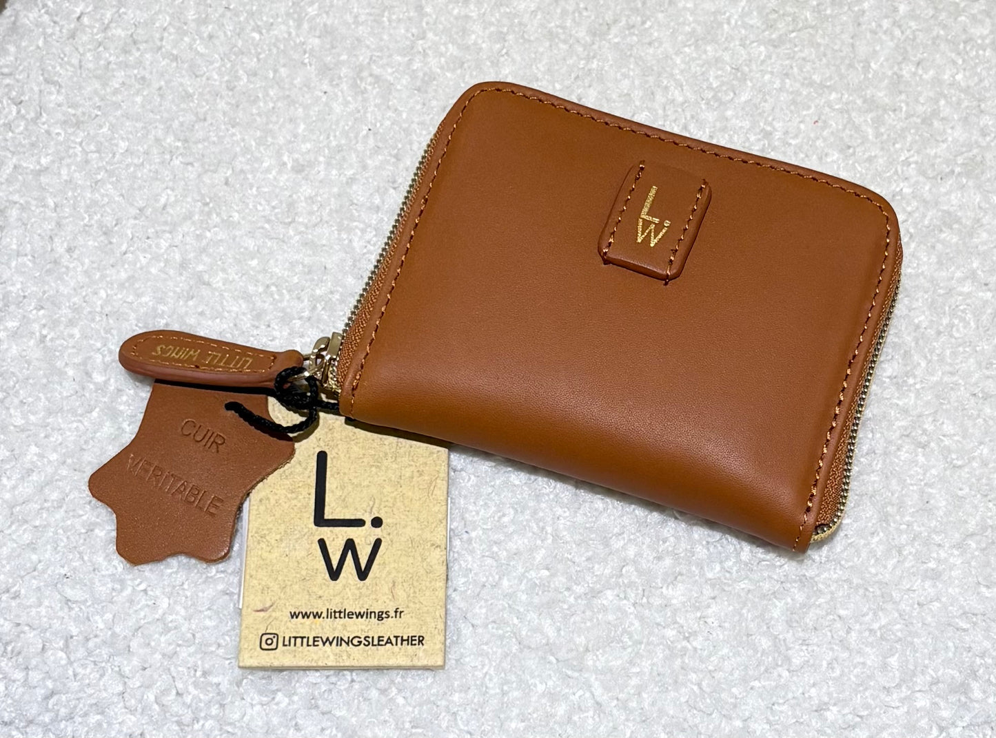 Porte-monnaie cuir "Valentine" chez Little Wings