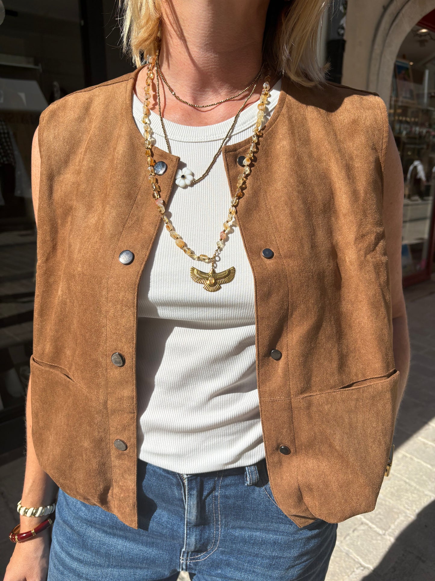 Veste sans manche "Dawn" chez The Good Family