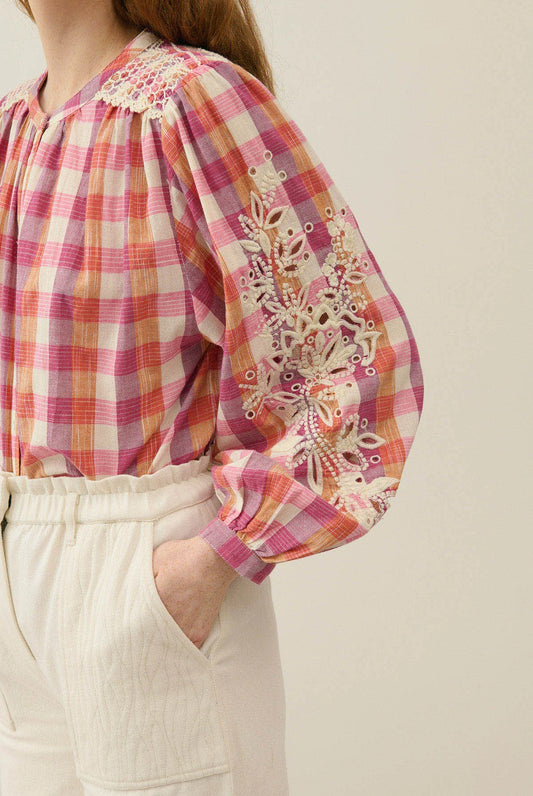 Blouse à carreaux Manches longues Louise Misha