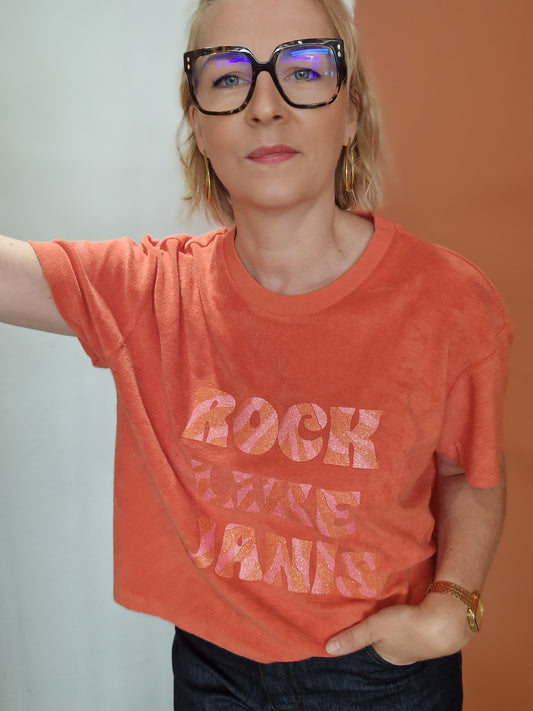 T-shirt éponge "Rock like Janis" Marcello Collection