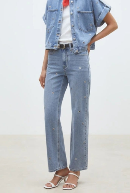 Jean droit à œillets "Rayan" Suncoo