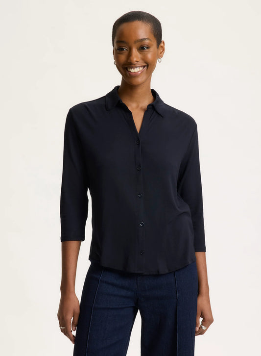 Chemise manches 3/4 en viscose Majestic Filatures