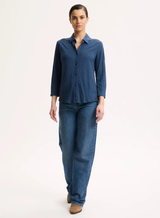 Chemise en lin manches 3/4 Majestic Filatures