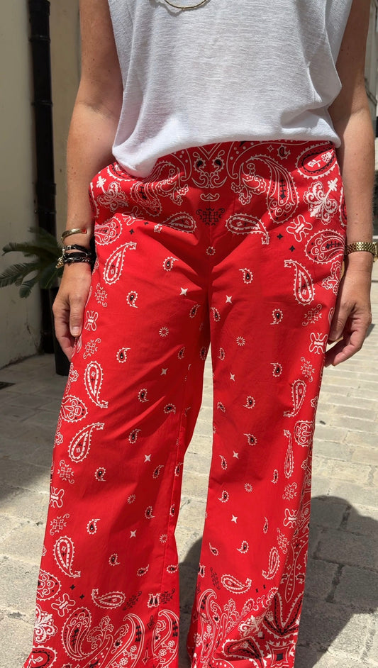 Pantalon large bandana "Jessy" chez Suncoo