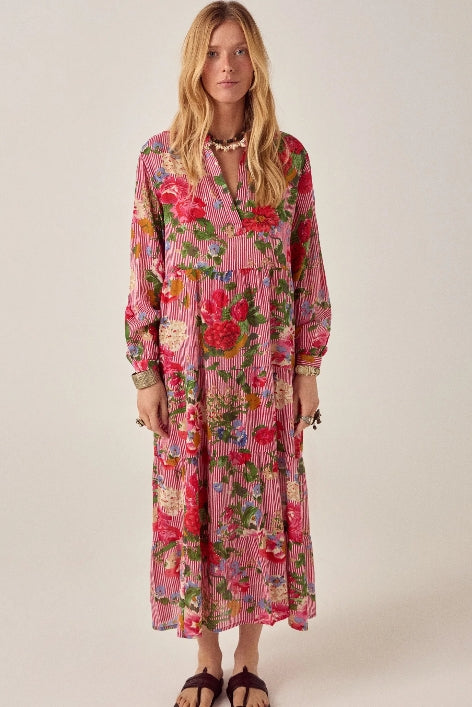 Robe longue manches longues "Beatrice" chez Maison Hotel