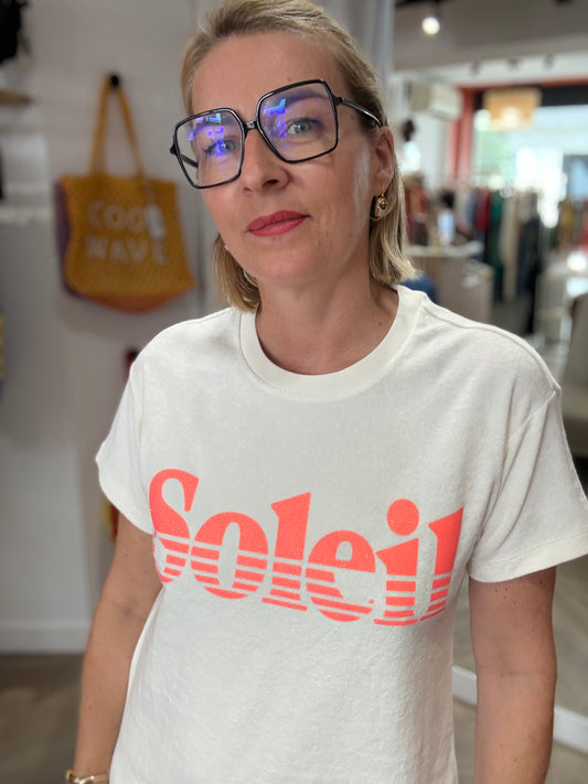 Robe courte manches courtes éponge "MiniLili" chez Marcello