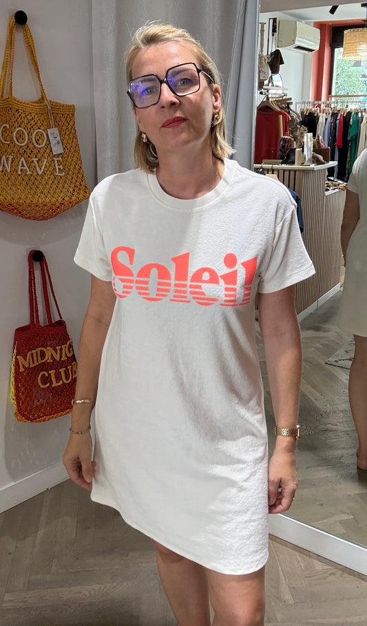 Robe courte manches courtes éponge "MiniLili" chez Marcello