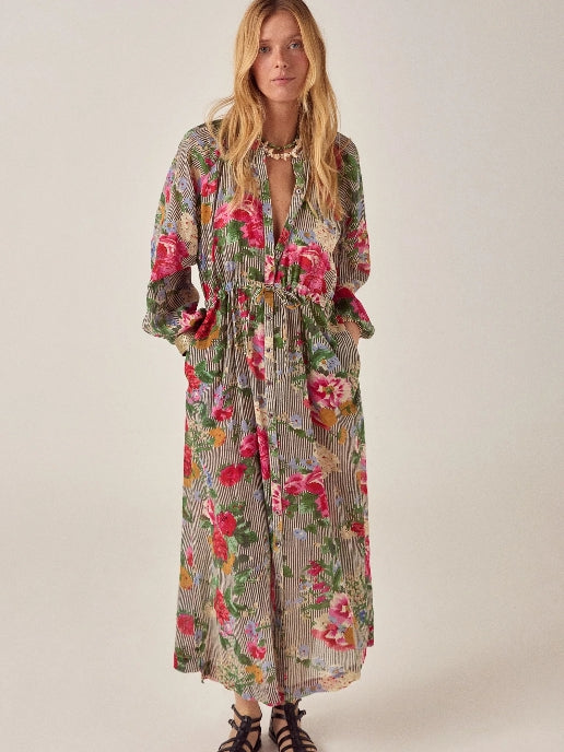 Robe longue manches longues "Vicky" chez Maison Hotel