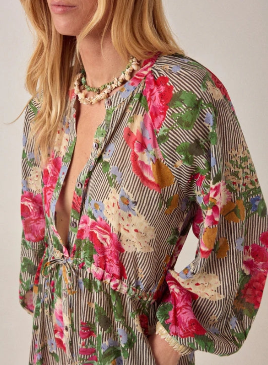 Robe longue manches longues "Vicky" chez Maison Hotel