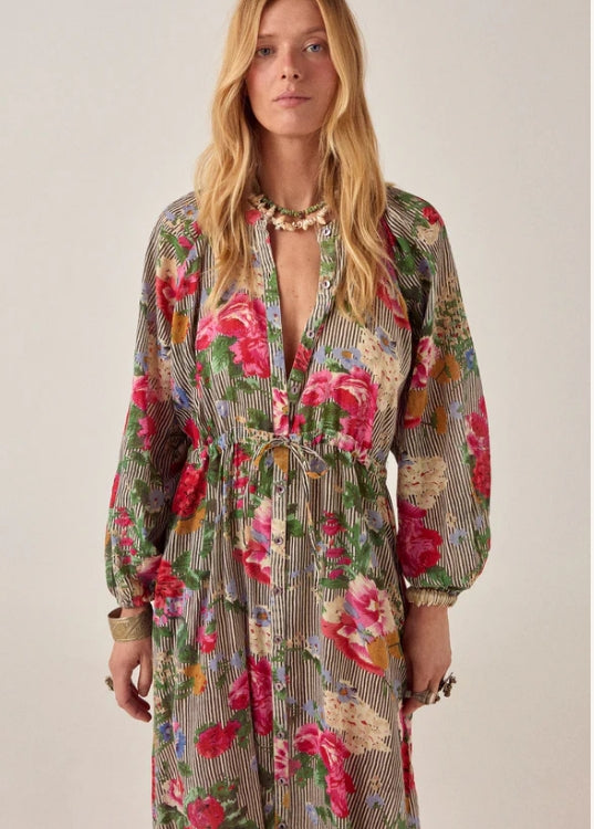 Robe longue manches longues "Vicky" chez Maison Hotel