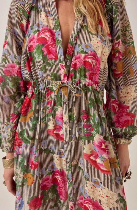 Robe longue manches longues "Vicky" chez Maison Hotel