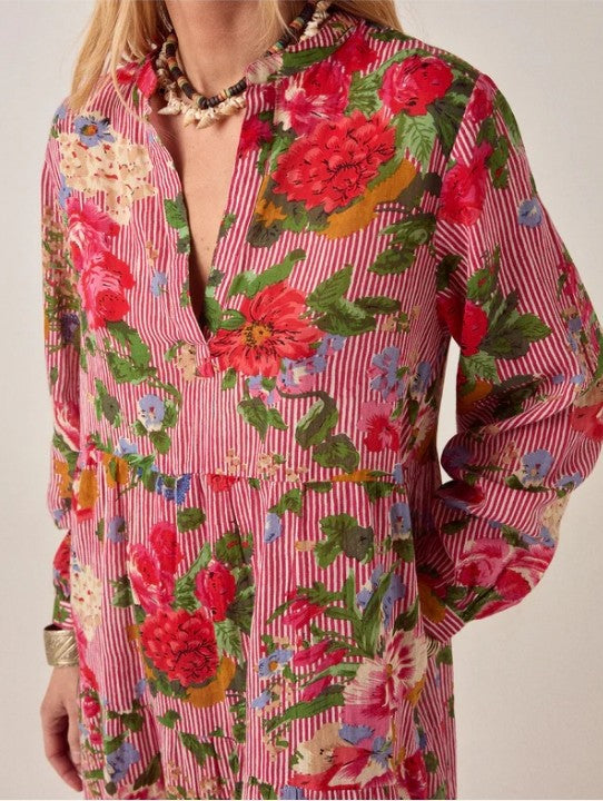 Robe longue manches longues "Beatrice" chez Maison Hotel