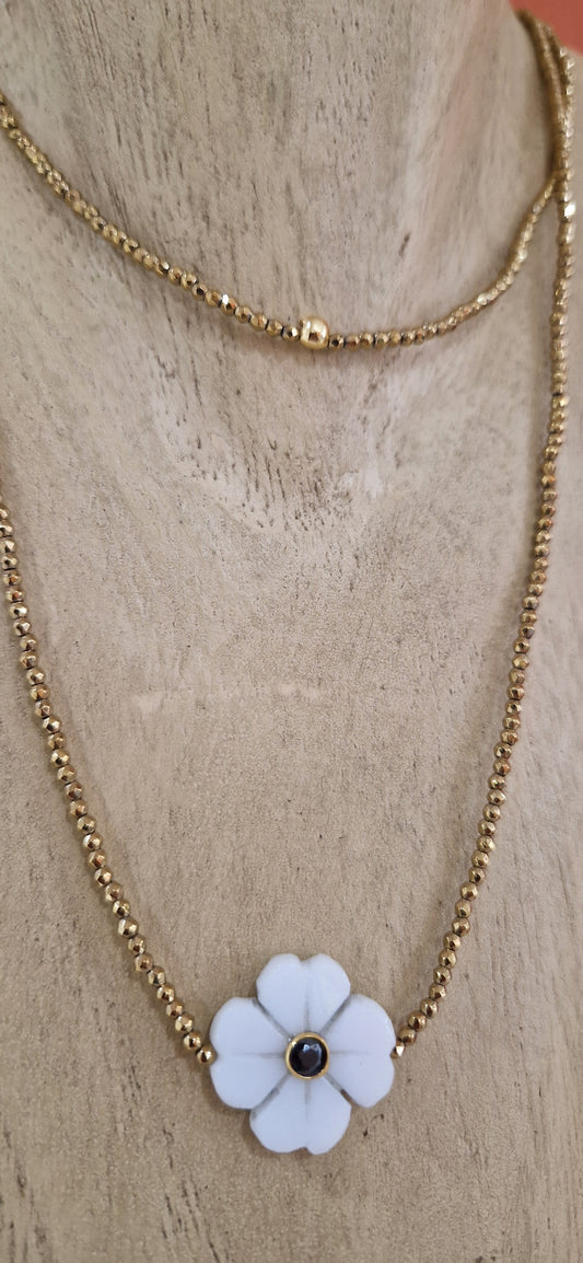 Collier ou bracelet "Flower" Le Monde Est Stone