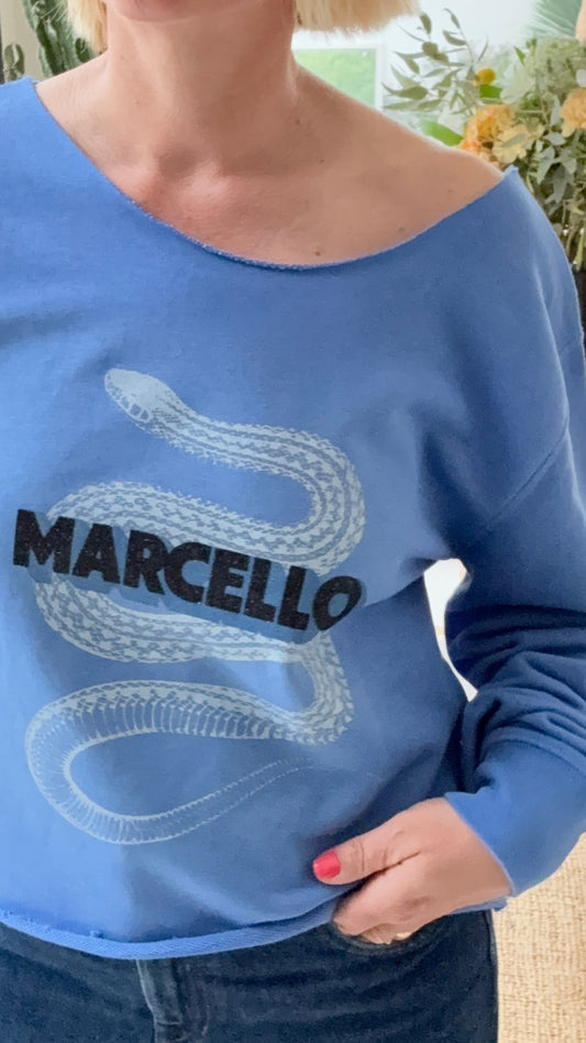 Sweat bleu "Maeva" chez Marcello
